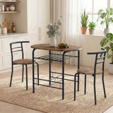 Trpezarijski set sa stolom i 2 stolice 80 × 52 × 76 cm, rustik smeđa