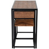 Set barskog stola i 2 stolice 90 × 47 × 76 cm, smeđa i crna