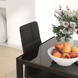 Set za trpezariju sa stolom i 2 stolice 75 × 75 × 75 cm, crni