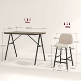 Barski set sa stolom i 4 barske stolice 120 × 60 × 91 cm, bež