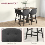 Set bar stola i 4 barske stolice, stol 120 × 60 × 91 cm, tamnosiva