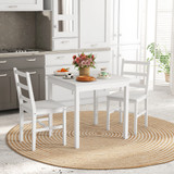 Trpezarijski set stol i 2 stolice 75 × 75 × 75 cm, bijeli