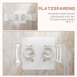 Trpezarijski set stol i 2 stolice 75 × 75 × 75 cm, bijeli