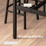 Barski stol sa 2 barske stolice 105 × 40 × 90 cm, smeđa i crna
