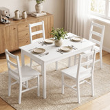 Trpezarijski set s 4 stolice 118 × 73 × 75 cm, bijeli