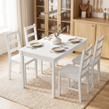 Trpezarijski set s 4 stolice 118 × 73 × 75 cm, bijeli