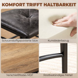 Trpezarijski set sa stolom, 2 stolicama i klupom 100 × 60 × 76,3 cm, smeđi