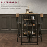 Set barski stol sa 2 stolice i policama 90 × 50 × 90,5 cm, boja hrasta