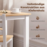 Trpezarijski set sa stolom i 4 stolice 108 × 65 × 75 cm, natur/bijela