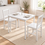 Trpezarijski stol s 2 stolice 80 × 60 × 75 cm, bijeli