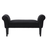 Tapacirana klupa 102 × 36 × 51 cm, crna