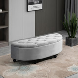 Klupa s prostorom za odlaganje 120 × 46 × 42 cm, siva