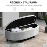 Klupa s prostorom za odlaganje 120 × 46 × 42 cm, siva