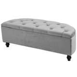 Klupa s prostorom za odlaganje 120 × 46 × 42 cm, siva