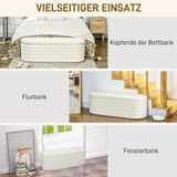 Klupa za krevet s prostorom za odlaganje 116 × 41 × 40,5 cm, krem bijela
