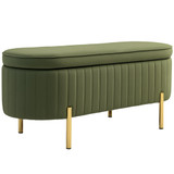 Klupa s prostorom za odlaganje 107 × 42 × 45,5 cm, tamnozelena
