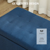 Klupa s prostorom za odlaganje 125 × 49 × 41,5 cm, plava