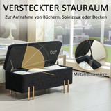 Klupa s prostorom za odlaganje 100 × 40 × 42 cm, crna