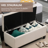 Klupa s prostorom za odlaganje 100 × 40 × 44 cm, krem bijela