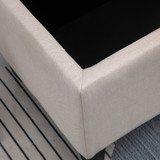 Klupa s prostorom za odlaganje 100 × 40 × 44 cm, krem bijela