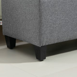 Tapacirana klupa s prostorom za odlaganje 100 × 40 × 44 cm, svijetlosiva