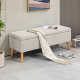 Klupa s prostorom za odlaganje 110 × 39 × 45 cm, bež
