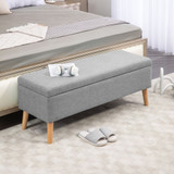 Klupa s prostorom za odlaganje 110 × 39 × 45 cm, siva