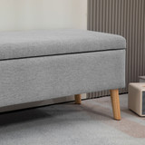 Klupa s prostorom za odlaganje 110 × 39 × 45 cm, siva
