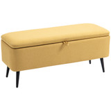 Klupa za sjedenje s prostorom za odlaganje 101 × 38,5 × 44,5 cm, žuta