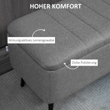 Klupa s prostorom za odlaganje 102 × 40 × 44 cm, siva