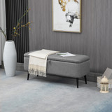 Klupa s prostorom za odlaganje 102 × 40 × 44 cm, siva