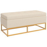 Klupa s prostorom za odlaganje 110 × 44 × 49 cm, bež