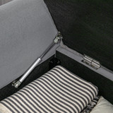Klupa za krevet s ostavom 126 × 48,5 × 57 cm, siva