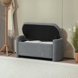 Klupa za sjedenje s prostorom za odlaganje 105 × 44 × 45,5 cm, siva