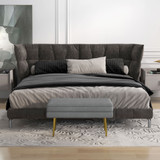 Klupa s prostorom za odlaganje 79,5 × 37,5 × 43 cm, tamnosiva