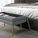 Klupa s prostorom za odlaganje 79,5 × 37,5 × 43 cm, tamnosiva