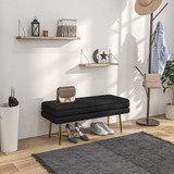 Klupa s prostorom za odlaganje 100 × 37,5 × 42 cm, crna