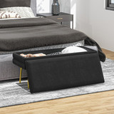 Klupa s prostorom za odlaganje 100 × 37,5 × 42 cm, crna