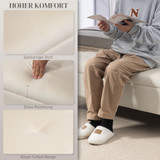 Klupa s prostorom za odlaganje 120 × 44 × 44,5 cm, bež
