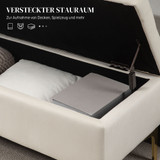 Klupa s prostorom za odlaganje 120 × 44 × 44,5 cm, bež