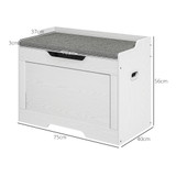 Klupa sa sandukom za odlaganje 75 × 40 × 56 cm, bijela