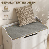 Klupa sa sandukom za odlaganje 75 × 40 × 56 cm, bijela