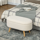 Klupa s prostorom za odlaganje i poklopcem 82 × 41 × 45 cm, bijela