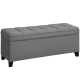 Klupa s prostorom za odlaganje 120 × 40 × 48 cm, tamnosiva