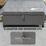 Klupa s prostorom za odlaganje 120 × 40 × 48 cm, tamnosiva