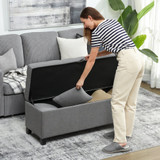 Klupa s prostorom za odlaganje 120 × 40 × 48 cm, tamnosiva