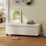 Klupa s prostorom za odlaganje 112 × 42 × 40 cm, bež