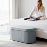 Klupa s prostorom za odlaganje, sklopiva 76 × 38 × 35 cm, tamnosiva