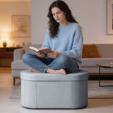 Klupa s prostorom za odlaganje, sklopiva 76 × 38 × 35 cm, tamnosiva