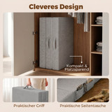 Trodijelni sklopivi madrac 200 × 90 × 15 cm, svijetlosiva